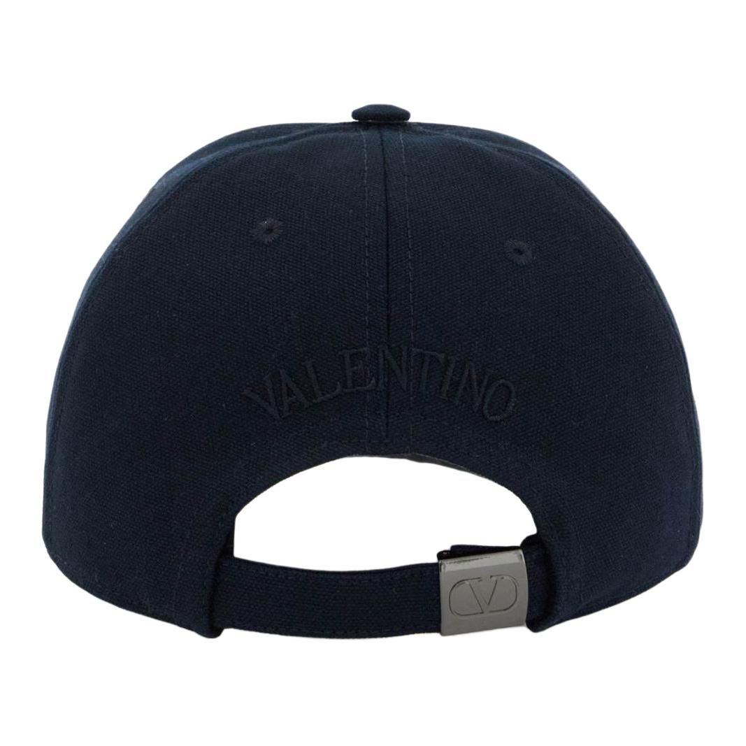 Shop ヴァレンティノ ロゴ コットン ベースボールキャップ ブラック メンズ. YHDA42MKV