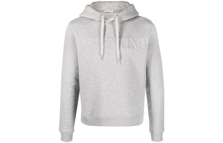 Valentino Logo Embossed Sweatshirt Grey Men XV3MF21D84DJ94