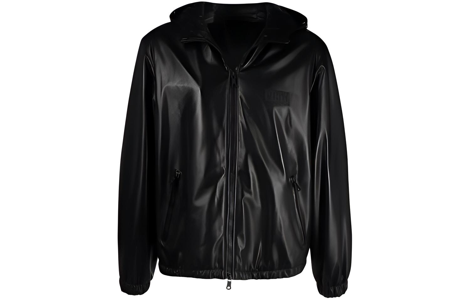 Valentino Logo Patch Padded Jacket Black VV3NA36874U0NO