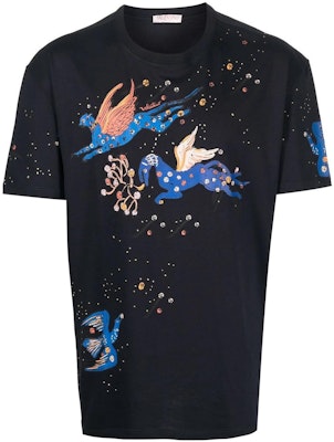 Valentino 男士黑色短袖圓領標誌印花 T-Shirt VMG11H85RQ05 Order Valentino 男士黑色短袖圓領標誌印花 T-Shirt VMG11H85RQ05