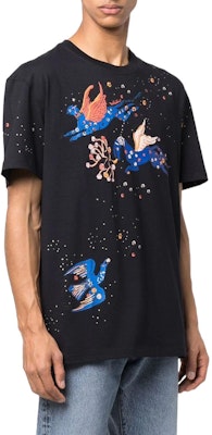 Valentino 男士黑色短袖圓領標誌印花 T-Shirt VMG11H85RQ05 Shop Valentino 男士黑色短袖圓領標誌印花 T-Shirt VMG11H85RQ05