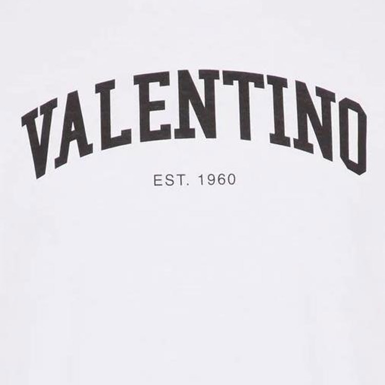 Details for Valentino Kaos Oversized Logo Putih Tulis Pria SS23. 2V3MG13D964A01