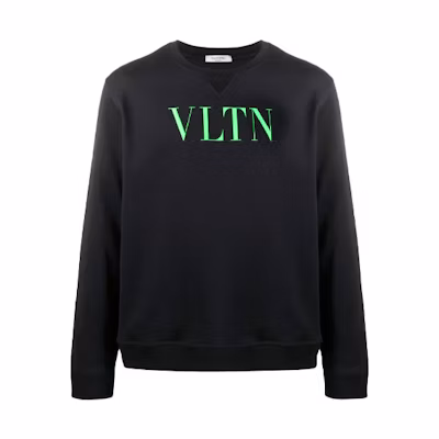 Valentino Logo Print Pullover Sweatshirt Black UV3MF10G3TVIN4