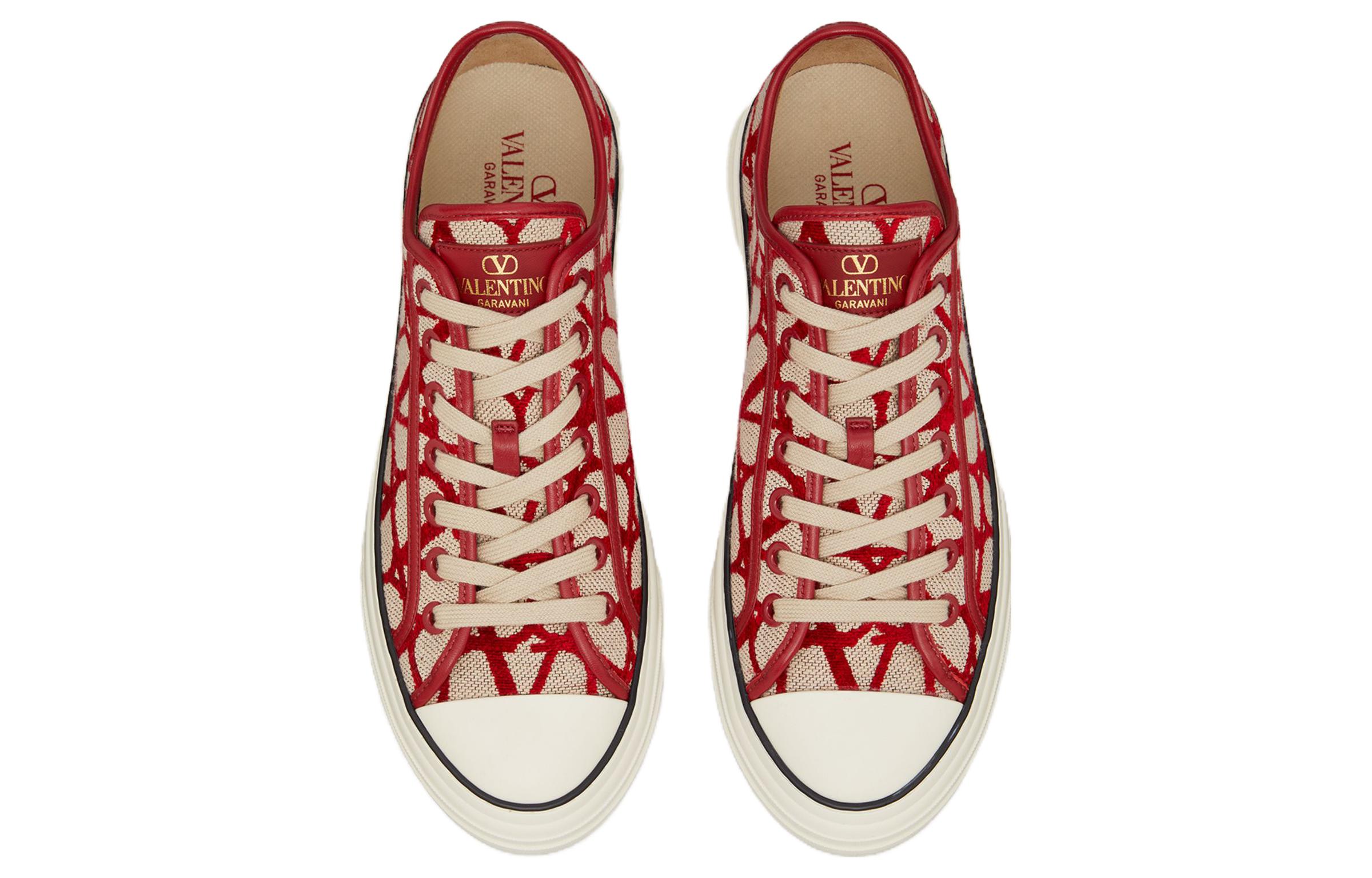 Valentino Low-Top Lace-Up 'Red Fashion' 圖 3