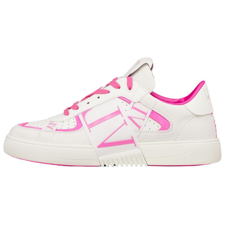 Valentino Low-Top Lace-Up 'White Pink Fashion'