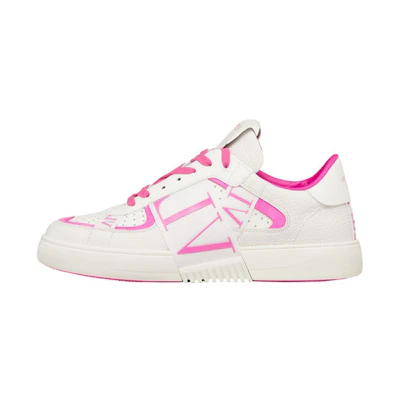 Valentino Low-Top Lace-Up 'White Pink Fashion'