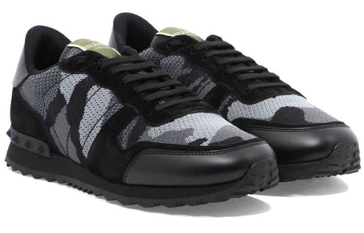 Valentino Low-Top Sneakers 'Black Fabric' 圖 2