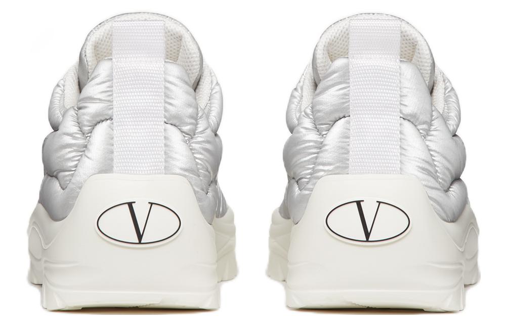 Valentino Low-Top Sneakers 'Silver Nylon Lace-Up' 圖 5