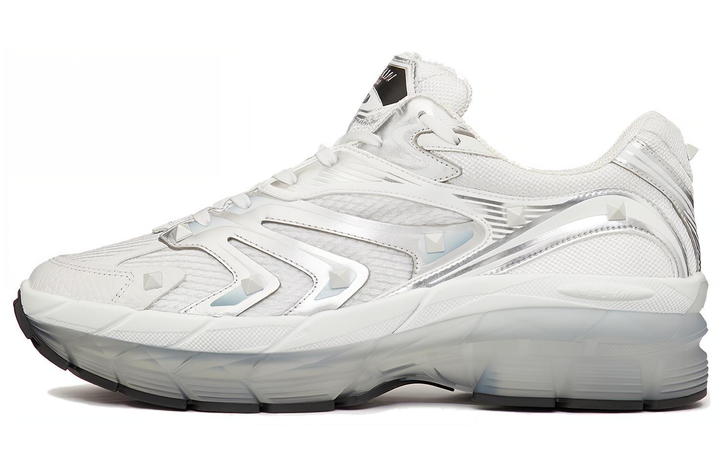 Valentino Low Top Lace-Up 'Silver White'