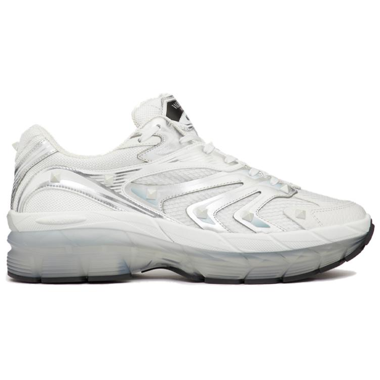 Valentino Low Top Lace-Up 'Silver White' 圖 2