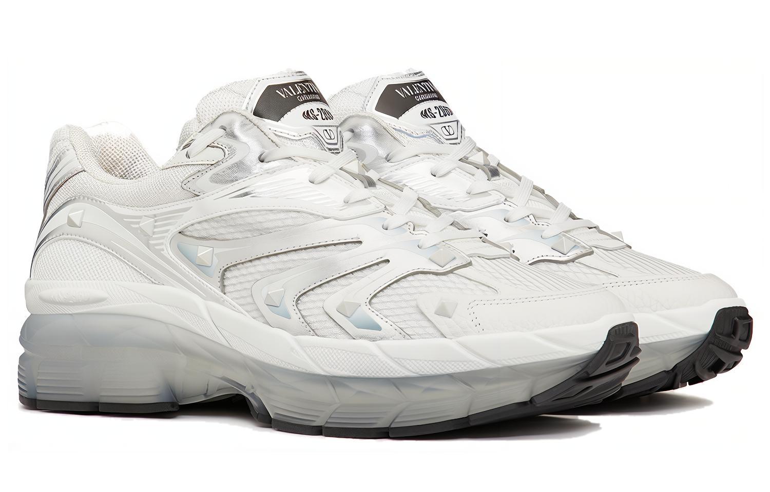 Valentino Low Top Lace-Up 'Silver White' 圖 3