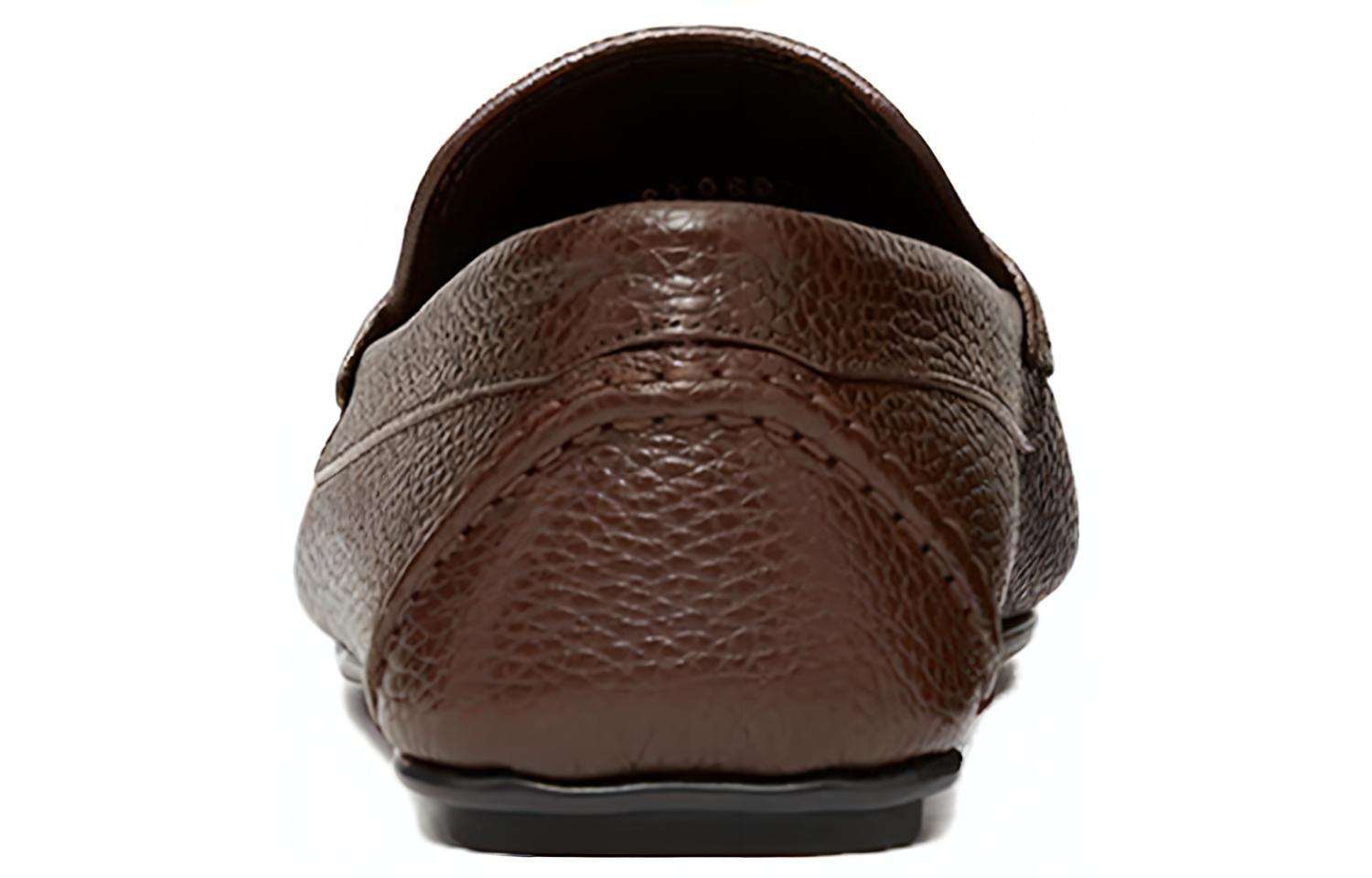 Shop Valentino 棕色皮革低帮便鞋 1Y2S0G30BNTKG8