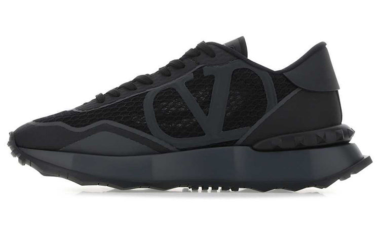 Valentino Low Top Sneakers 'Black Lace-Up'