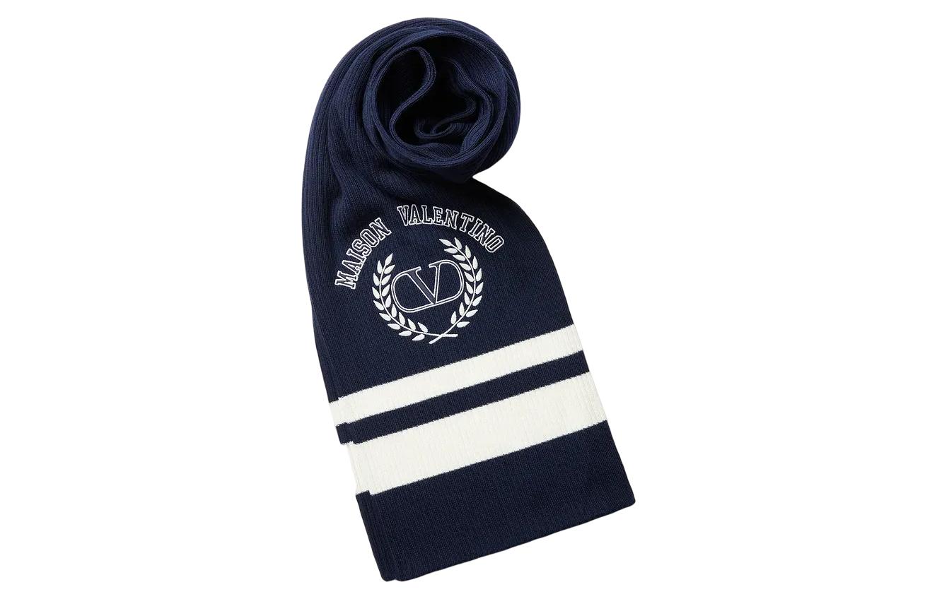 Valentino Maison Logo Embroidered Comfortable Warm Scarf for Men. 1Y2ET00QTTXAF9