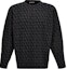 Buy Valentino 男士 SS23 全字母印花黑色长袖毛衣. 3V3KC27A9K3MJG
