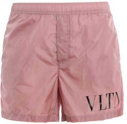 Valentino 男士粉色松紧腰字母印花泳裤 RV3UH028DMA517 Order Valentino 男士粉色松紧腰字母印花泳裤 RV3UH028DMA517