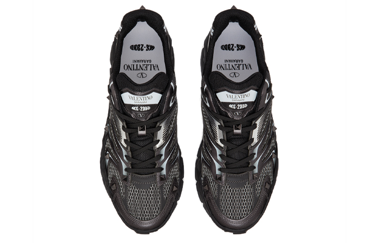 Valentino MS-2960 'Black Mesh Leather Low-Top' 圖 4