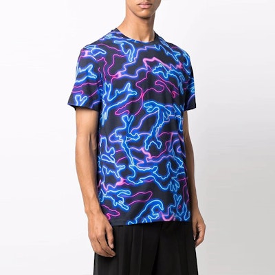 Camiseta Azul Marino Valentino con Logo Multicolor - Moda Tee XV3MG10V85TN36 Shop Camiseta Azul Marino Valentino con Logo Multicolor - Moda Tee XV3MG10V85TN36