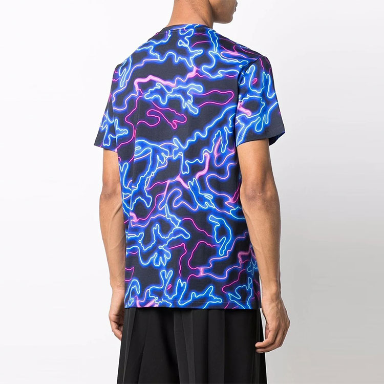 Purchase Valentino Kaos Biru Tua Logo Multicolor - Fashion Tee XV3MG10V85TN36