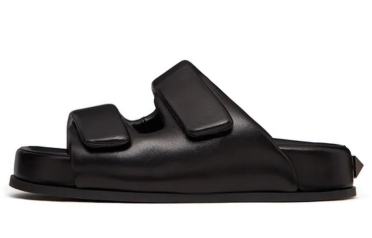 Valentino Nappa Leather Slide 'Black Fashion'