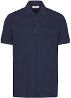 Valentino Baju Polo Logo Biru Navy Potongan Relaks untuk Lelaki. 4V3MH03C9WP-598 Order Valentino Baju Polo Logo Biru Navy Potongan Relaks untuk Lelaki. 4V3MH03C9WP-598