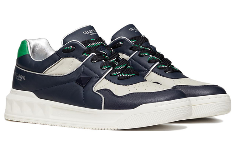 Lookbook Valentino One Stud Rendah 'Biru Putih Hijau' 1Y2S0E71QEE6SJ