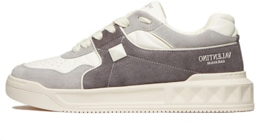 Valentino One Stud Low 'Grey White' 3Y2S0E71MLRMKU Valentino One Stud Low 'Grey White' 3Y2S0E71MLRMKU