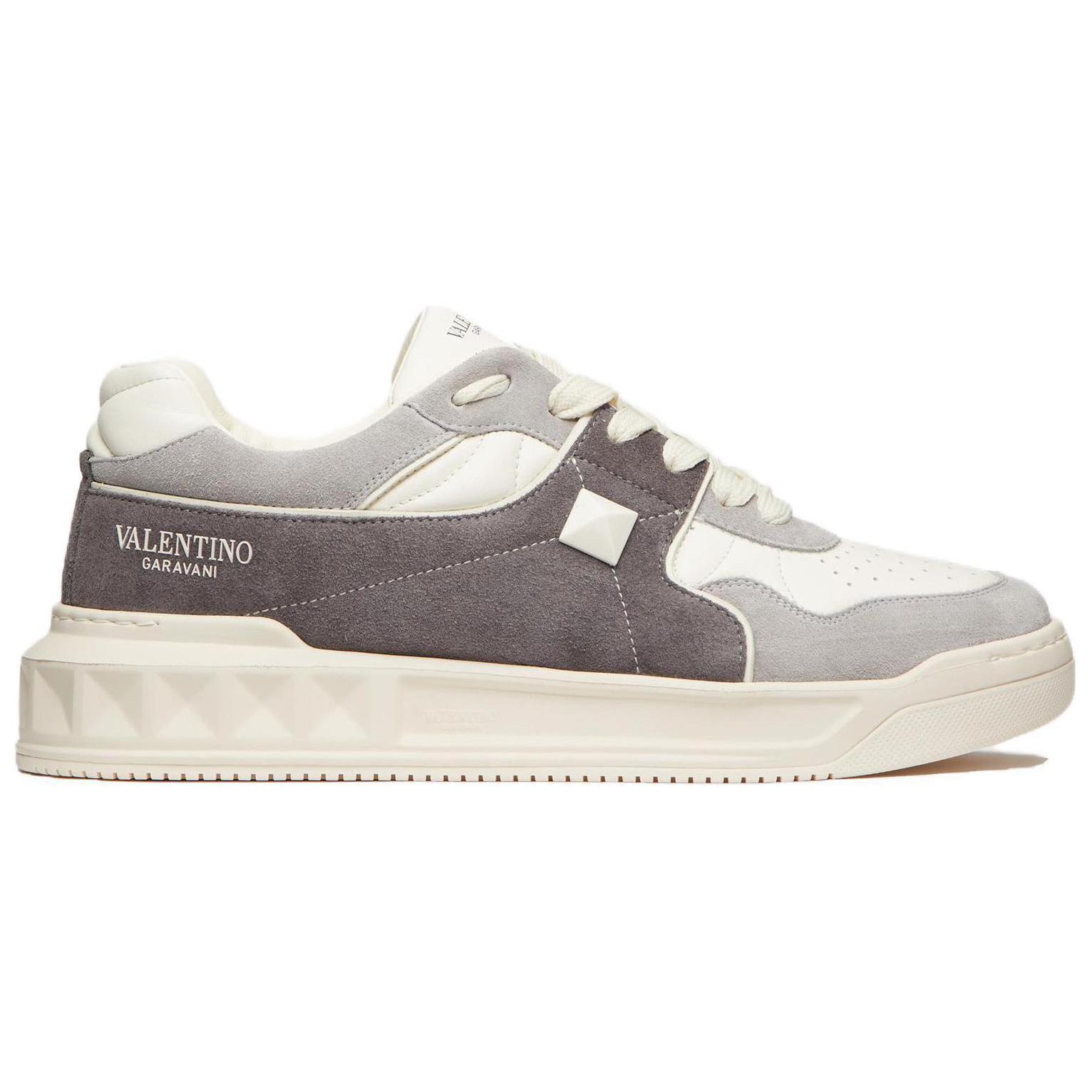 Order 华伦天奴 One Stud 低帮‘灰白’ 3Y2S0E71MLRMKU