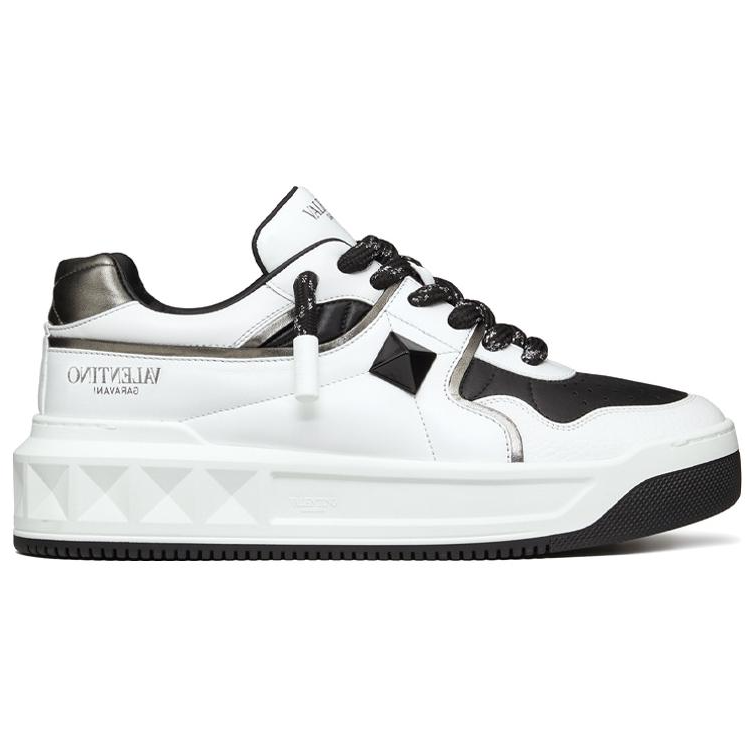 Order Valentino One Stud Low 'Blanco Negro' 2Y2S0G37WRI6S0