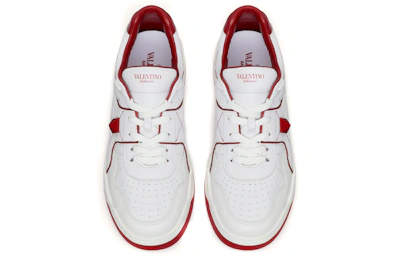 Valentino One Stud Low 'White Red'