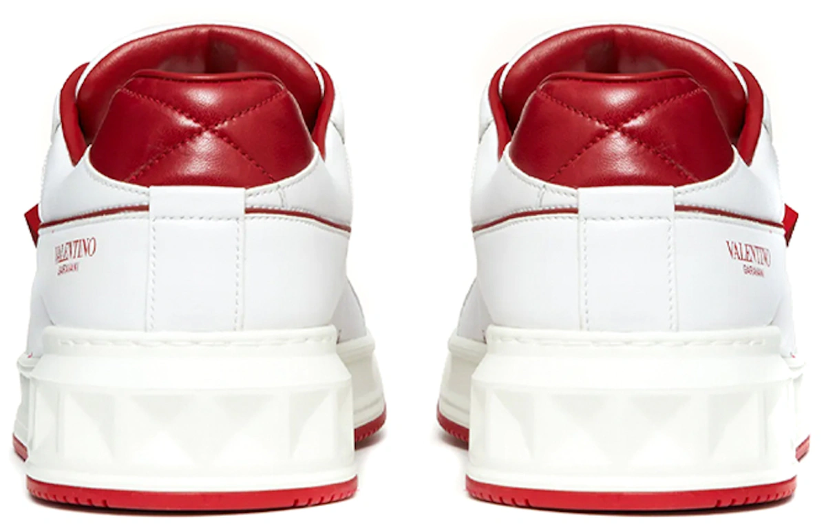 Valentino One Stud Low 'White Red'