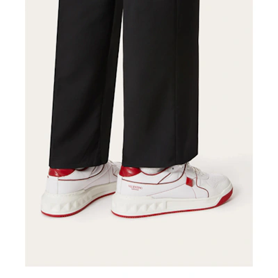 Valentino One Stud Low 'White Red'