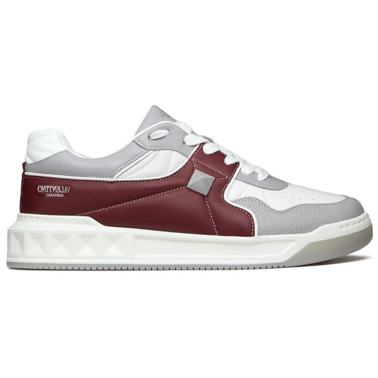 Valentino One Stud Low 'White Red Grey' 圖 2