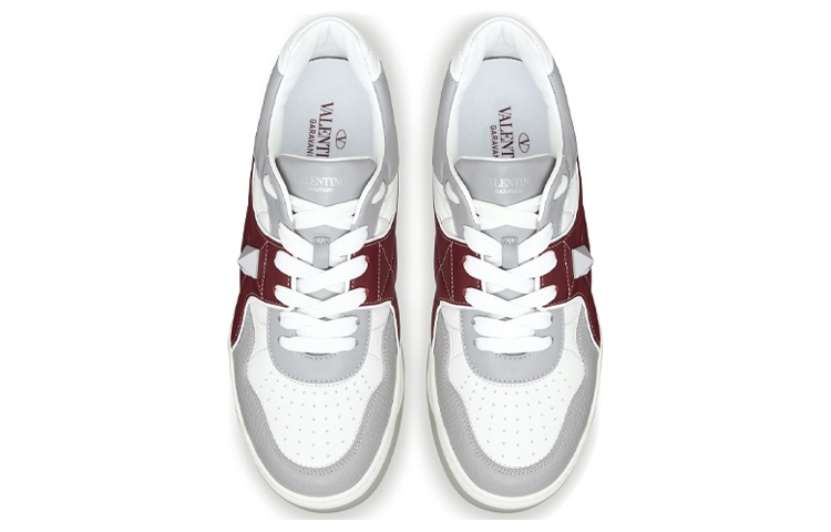 Valentino One Stud Low 'White Red Grey' 圖 4
