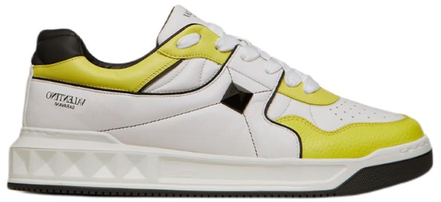 Valentino One Stud Low 'White Yellow' XY2S0E71-NWN-Z00 Order Valentino One Stud Low 'White Yellow' XY2S0E71-NWN-Z00