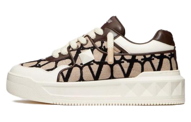 Valentino One Stud XL Low 'Toile Iconographe - Natural Fondant' 3Y2S0G37IFF-KFN