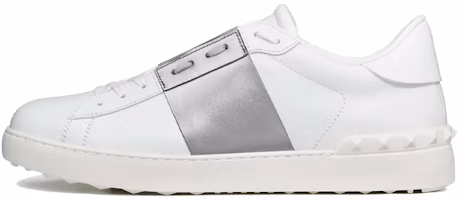 Valentino Open Leather Low-Top Sneaker 'Silver White' UY2S0830FLR857 Valentino Open Leather Low-Top Sneaker 'Silver White' UY2S0830FLR857