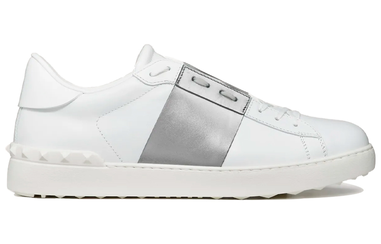 Order 華倫天奴 Valentino Open 皮革 低幫運動 時尚板鞋 男款 白銀