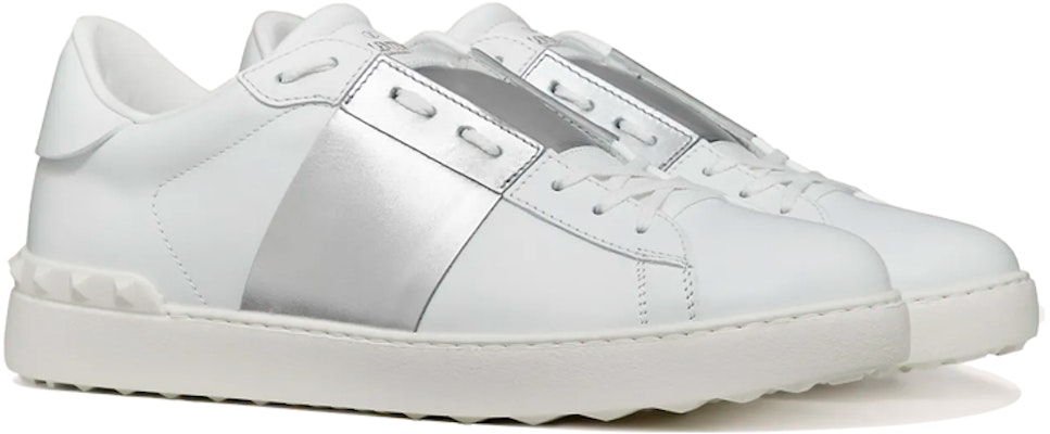 華倫天奴 Valentino Open 皮革 低幫運動 時尚板鞋 男款 白銀 Lookbook 華倫天奴 Valentino Open 皮革 低幫運動 時尚板鞋 男款 白銀