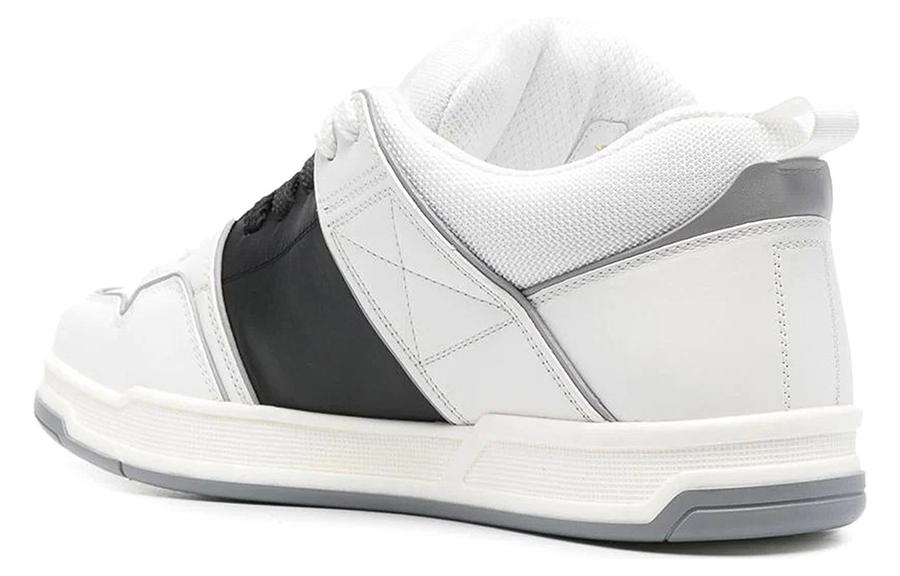 Purchase 華倫天奴 Open Skate 小牛皮時尚滑板鞋 白黑色