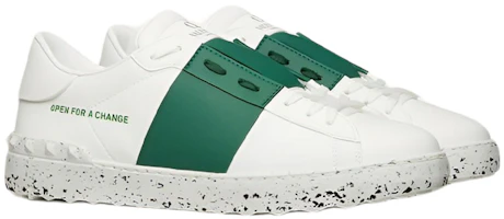 Shop Valentino Open Sneaker 'Open For A Change - White Green' XY2S0830-PUD-M06