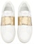 Shop Valentino Open Sneaker 'Platinum Metallic Band' Kasut Lelaki Emas Platinium UY2S0830-FLR-L71