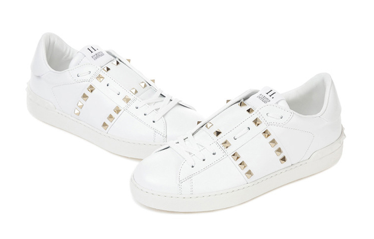 Shop ヴァレンティノ オープン スニーカー「アンタイトルド - ホワイト」 PY2S0931-BHS-0BO