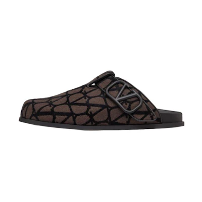 Valentino Open Toe Slide 'Brown Black'