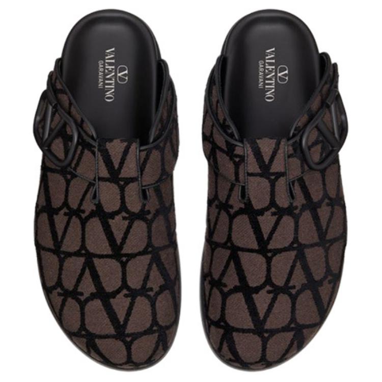 Valentino Open Toe Slide 'Brown Black' 圖 4