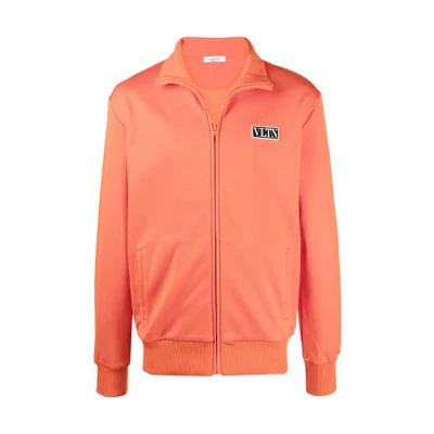 Valentino Orange Zipped Long-Sleeve Jacket VMF19Q7MLO21