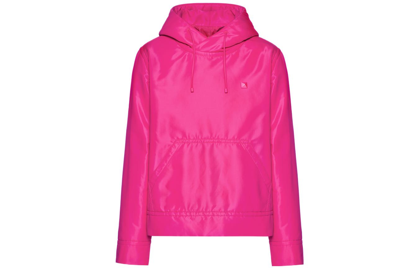 Valentino Pink PP FW22 Studded Solid Pullover Hoodie Pink 1V0CJI267TVUWT