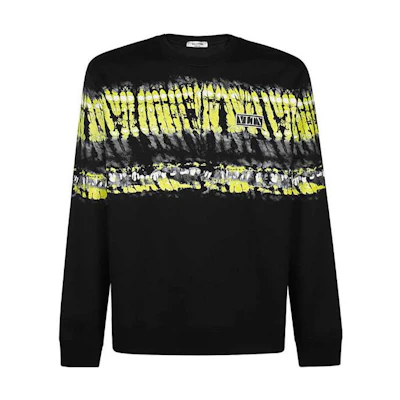 Valentino Printed Crewneck Pullover Sweatshirt Men’s Black UV3MF14M6HGPO8