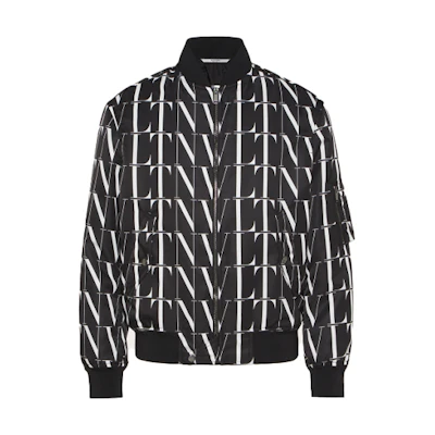 Valentino Printed Long-Sleeve Flight Jacket Outerwear UV3CIF156G40NI