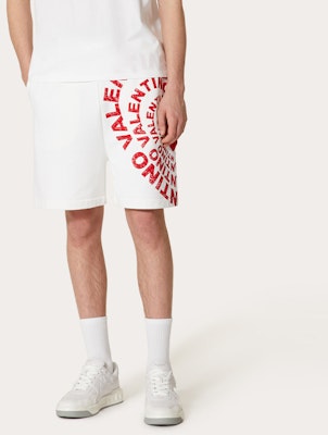 Valentino Qixi Limited FW21 Heart Print Bermuda Shorts White . WV3MD03F7SCA33 Shop Valentino Qixi Limited FW21 Heart Print Bermuda Shorts White . WV3MD03F7SCA33